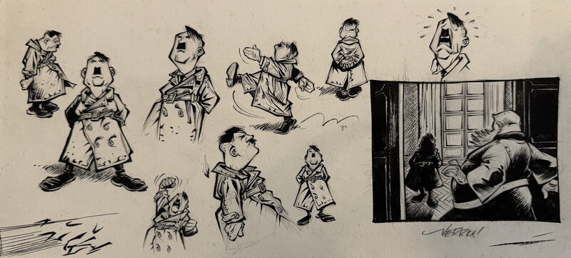 Laurent Verron, Odilon Verjus etude Ah Ha - Planche originale
