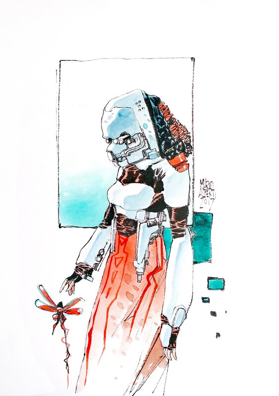 Mario Alberti, Personnage imaginaire - Illustration originale