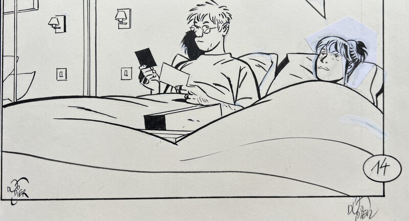 Alain Dodier, Jerome K Jerome Bloks niet gebruikt plaatje - Planche originale