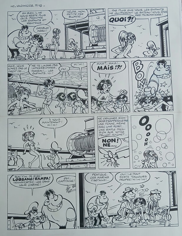 Modeste et Pompon - Tome 1 : Fin festin de fines facéties - Walli - Planche originale