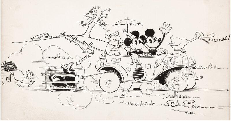 En vente - Win Smith - Mickey Mouse - 1930 - Extremely Early Promotional Illustration - Illustration originale