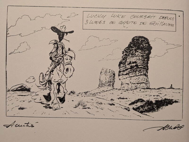 Achdé, Lucky Luke, tome 11, tampon - Dédicace