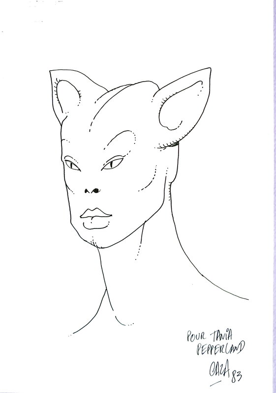 Femme-Chat par Caza - Illustration originale