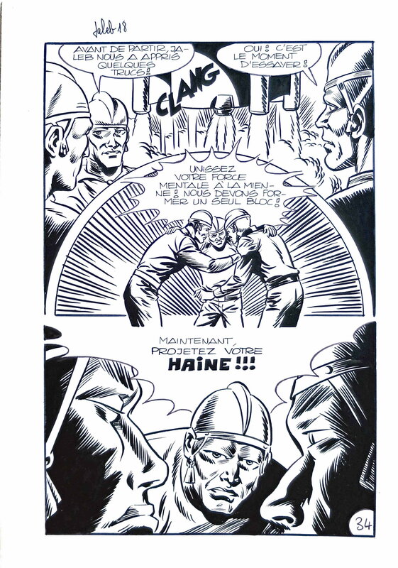 Jaleb le télépathe par Yves Chantereau - Planche originale
