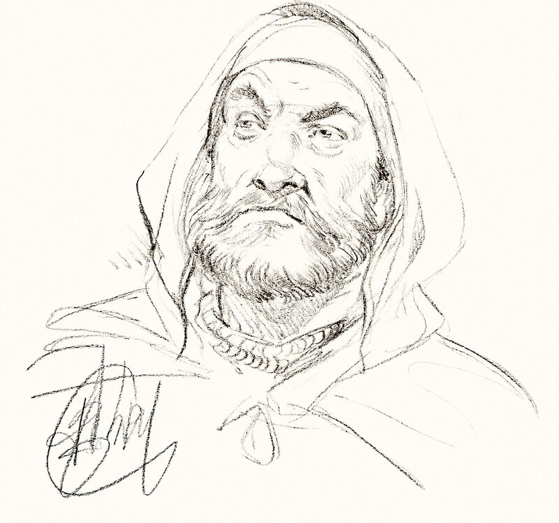 Philippe Delaby, Portrait de personnage - Illustration originale