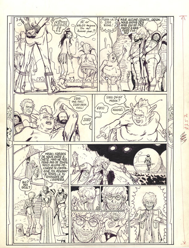 En vente - Gigi : Orion le laveur de planètes planche 38 - Planche originale