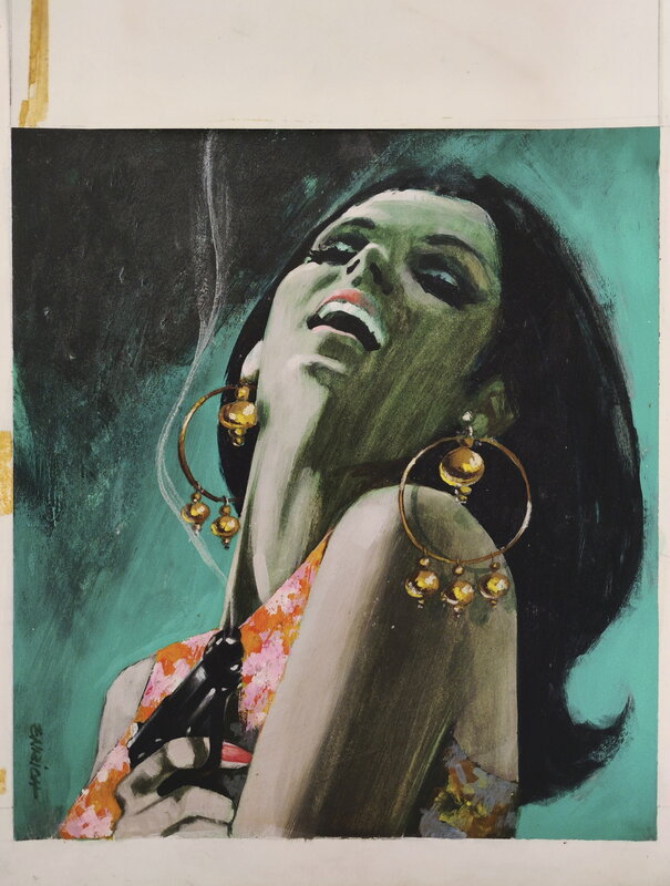 Enric Torres-Prat, Enrich, Enric Torres-Prat (Enrich) - Vintage paperback cover painting (1964) - Illustration originale