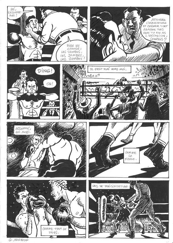 En vente - Grégory Mardon, Marius Rivière, Grégory Mardon - Kid Francis p. 110 - Planche originale