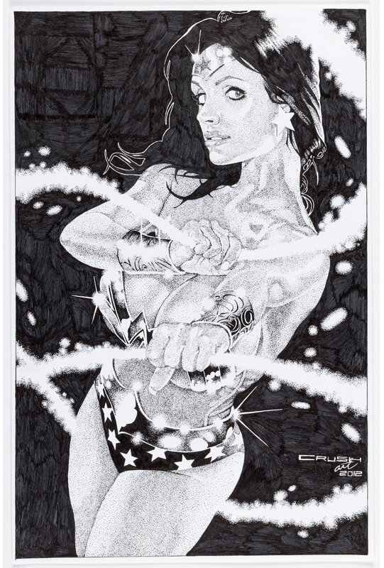 Coley Rushing, Illustration originale de Wonder Woman (2012) - Planche originale