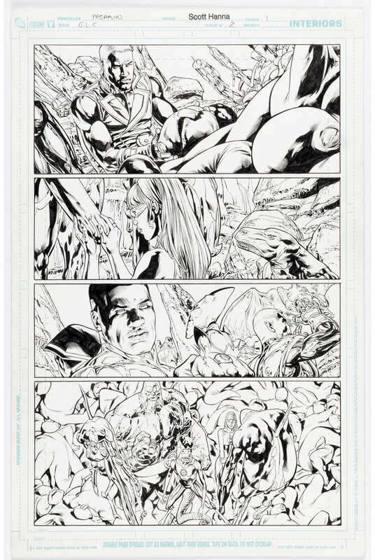 Fernando Pasarin, Green Lantern Corps #2 Page d'histoire 1 Art original (DC, 2011) - Planche originale