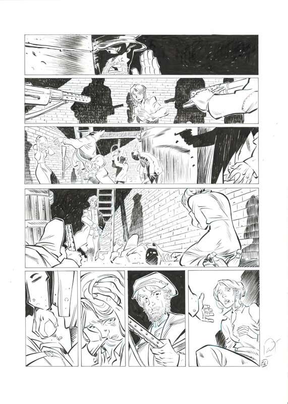En vente - Pierre Alary - Silas Corey tome 3 p. 56 - Planche originale