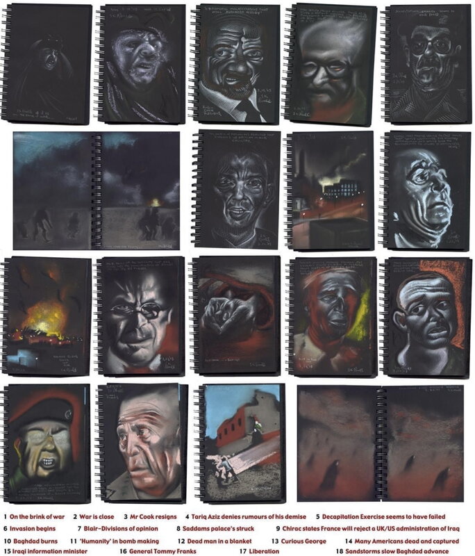 En vente - Stewart Kenneth Moore, 18 pages from Theatre of War - Dédicace