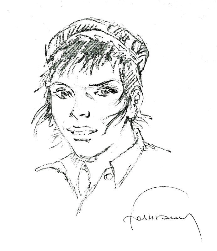 Portrait d'un personnage par Hermann - Original Illustration
