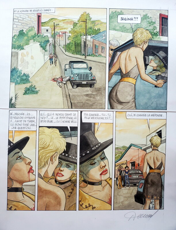 Renaud, JESSICA BLANDY - LA ROUTE DE JESSICA   T2 PIMENT ROUGE couleur directe - Planche originale