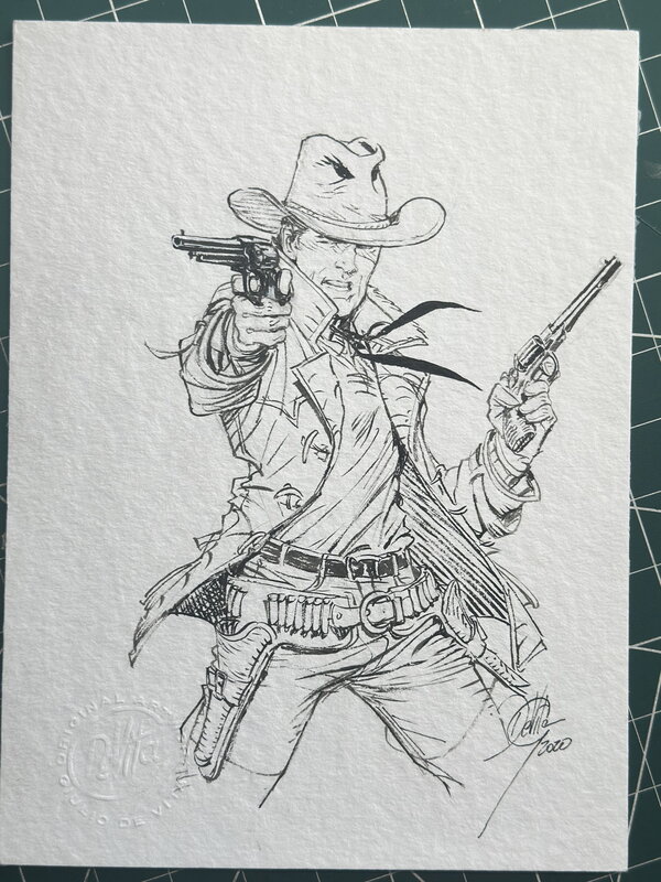 For sale - Tex 2 guns by Giulio De Vita - Original Illustration