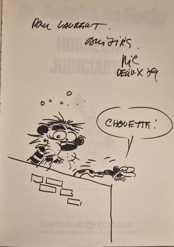 Mic Delinx, Dessin dédicacé: Joe et Mortimer 