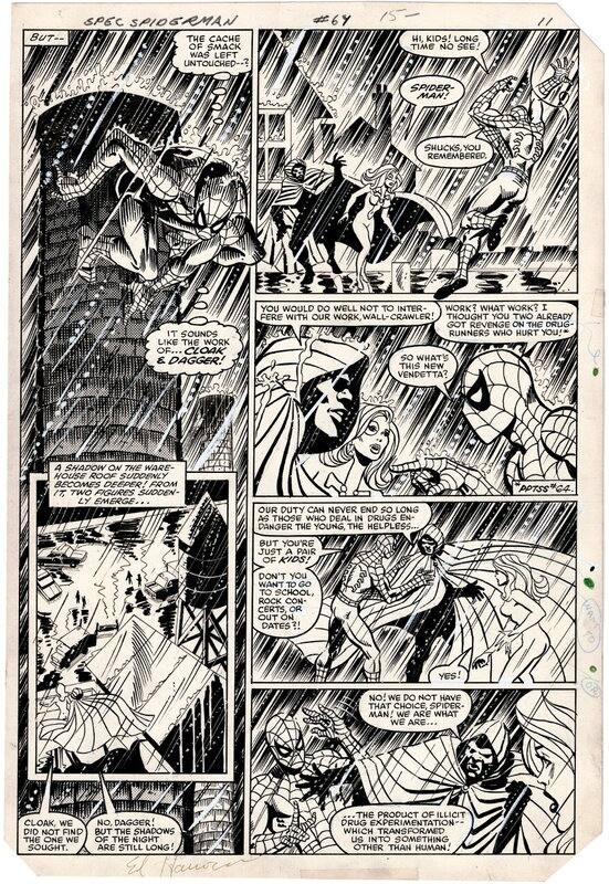 Ed Hannigan, Al Milgrom, Peter Parker Spectacular Spider-Man #69   Second Appearance Cloak & Dagger - Comic Strip