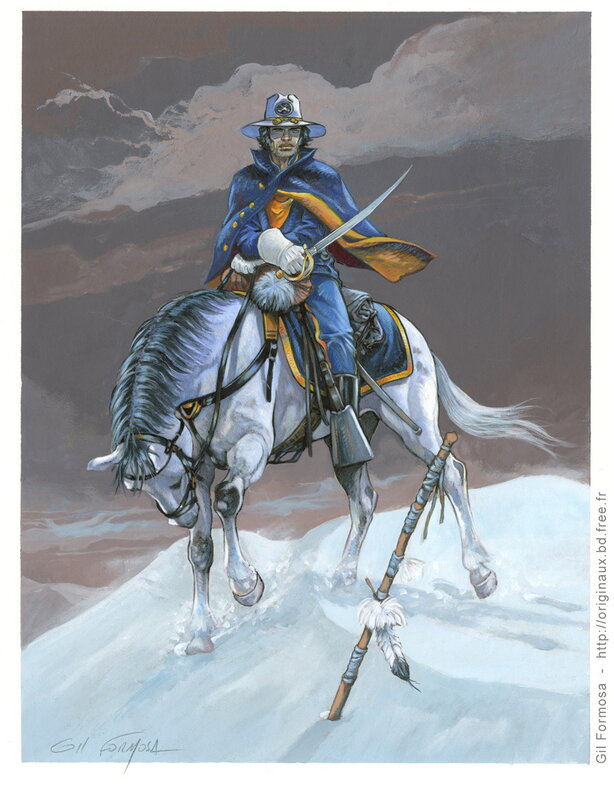 Gil Formosa, Jean Giraud, Jean-Michel Charlier, Lieutenant BLUEBERRY - Cavalry - Planche originale
