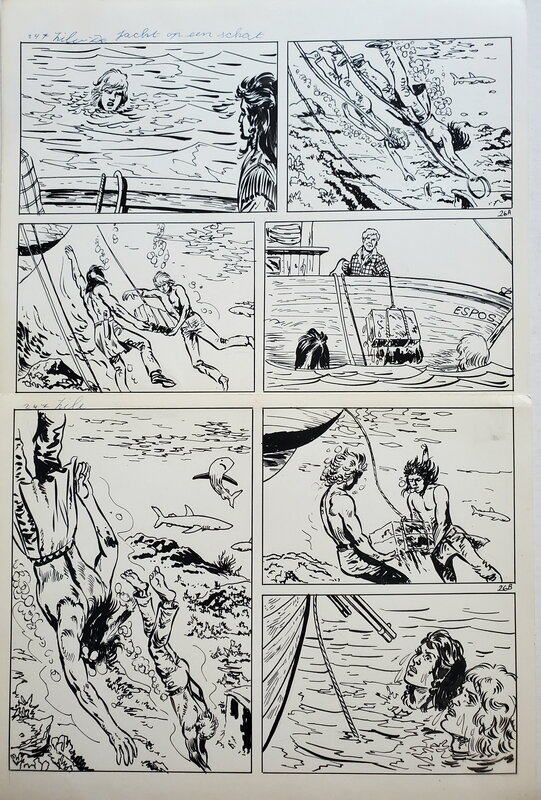 LA CHASSE AU TRESOR par Frank Sels - Planche originale