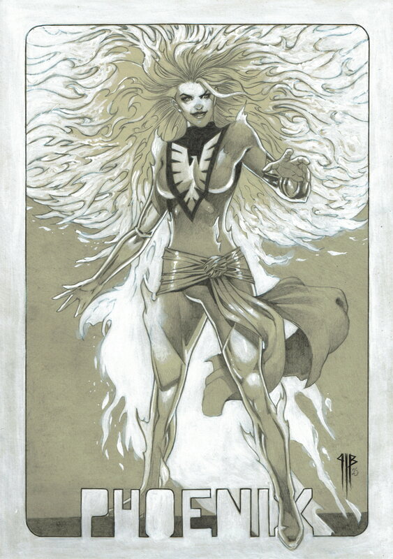 For sale - Phoenix jean grey by Philippe Bringel - Original Illustration