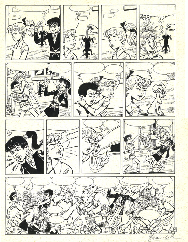 Les 4 as par François Craenhals - Planche originale