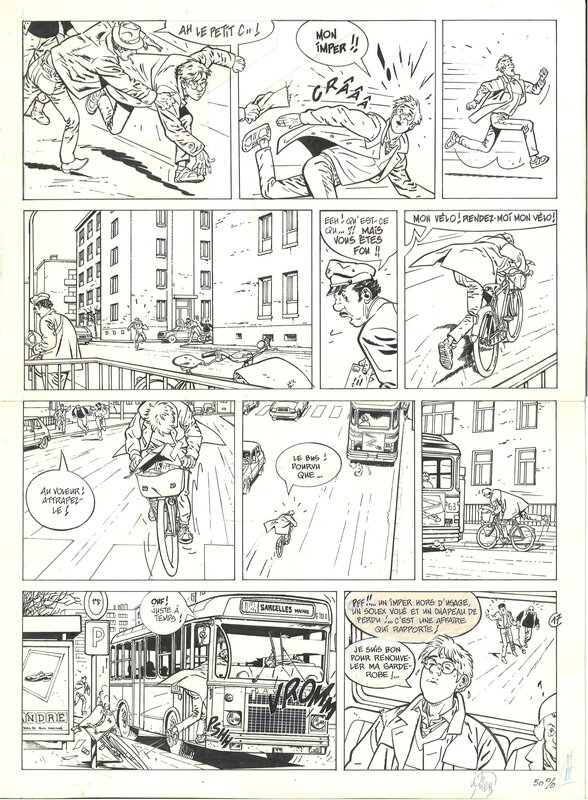Alain Dodier, Jérome K. Jérome Bloche - Planche originale