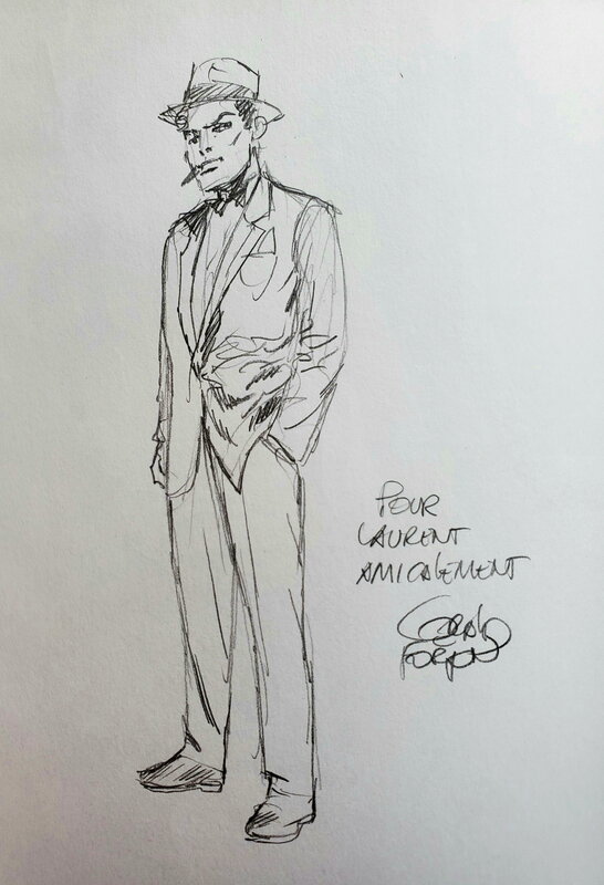 Gérald Forton, BORSALINO   T1 TOM DRAKE : FLOUSE BLUES - Dédicace