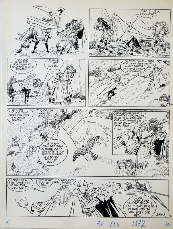 André Juillard, MASQUEROUGE   T3 RENDEZ-VOUS A CHANTILLY - Planche originale