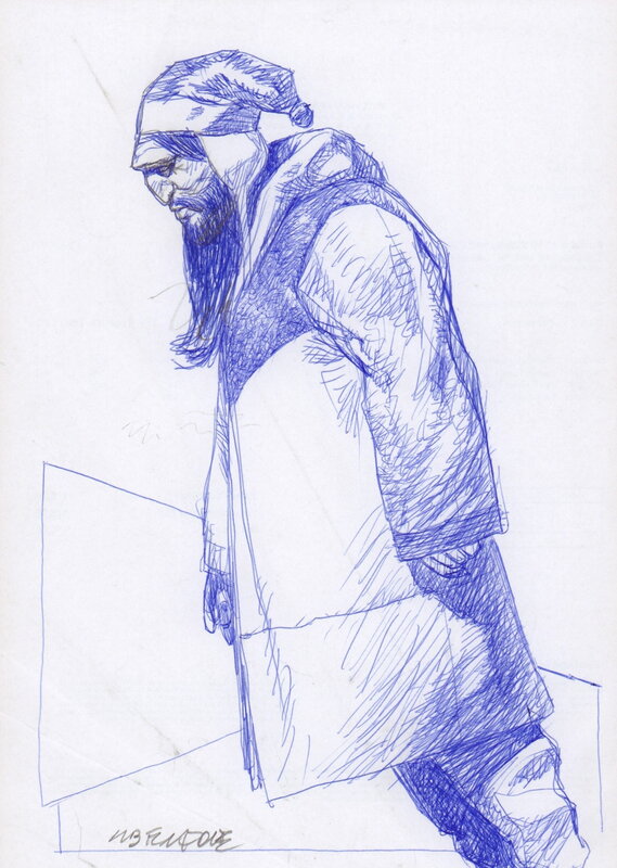For sale - L'homme Penché by Liberatore - Original Illustration