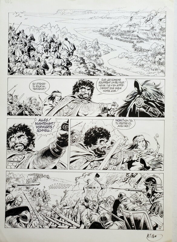 Jean-Yves Mitton, VAE VICTIS !  T6 BODICAE, LA GUERRIERE FOLLE - Planche originale