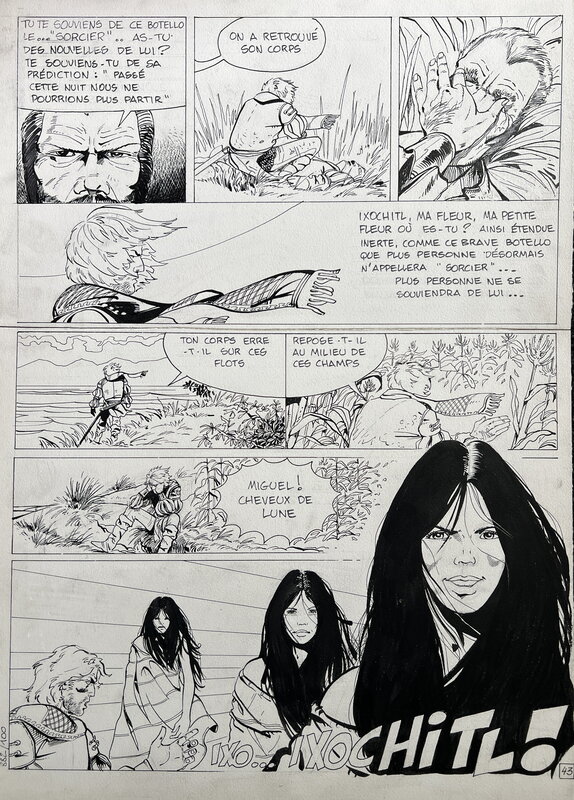 Jacques Landrain, Noche Triste originele pagina - Comic Strip