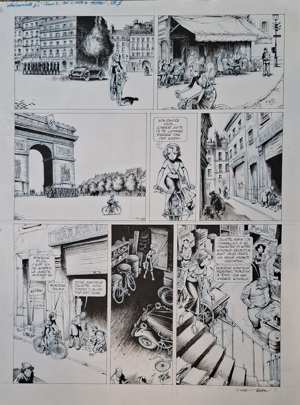 Planche orginale par Laurent Verron- Mademoiselle J, Jusqu'au bout du monde, planche 7 - Planche originale