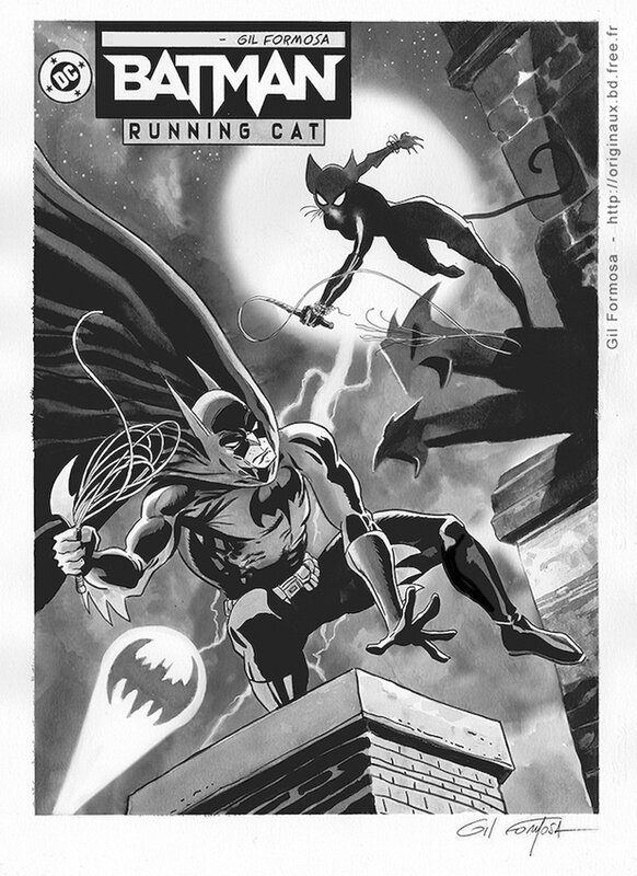 BATMAN vs CATWOMAN by Gil Formosa, Bob Kane, Bob Fingerman, Tim Sale - Original Cover