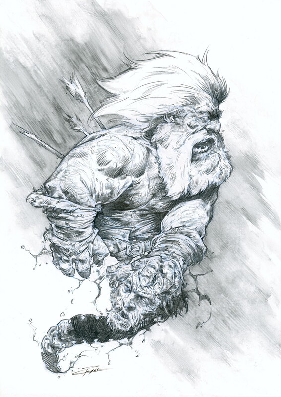 En vente - Nains : Redwin - 11 par Pierre-Denis Goux - Illustration originale