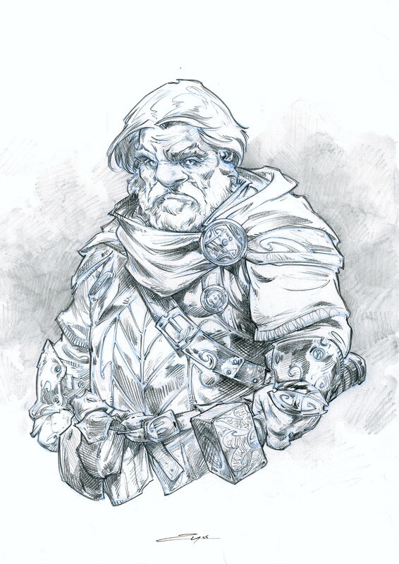 For sale - Nains : Ulrog by Pierre-Denis Goux - Original Illustration