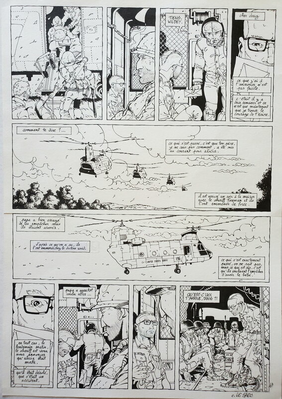 Erwan Le Saëc, LES ENRAGES   T3 CHINOOK BLUES - Planche originale