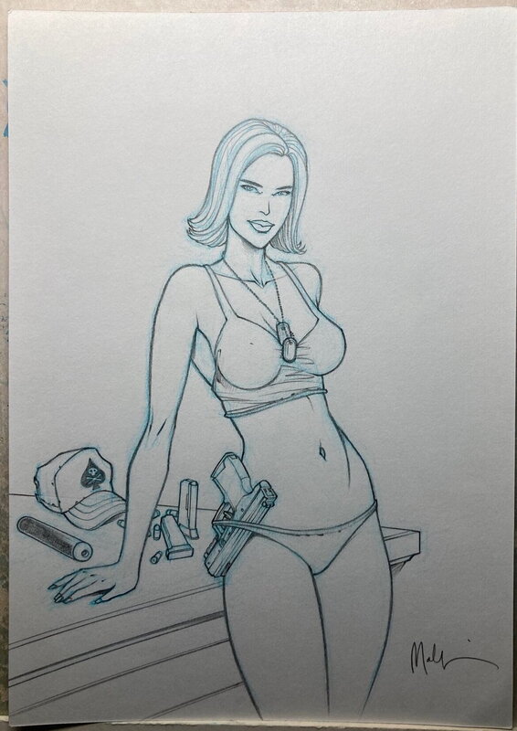 Pin up mortelle par Nicolas Malfin - Illustration originale