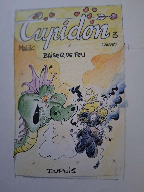 Malik, Cover cupido(n) tome 3 (colour sketch) - Couverture originale