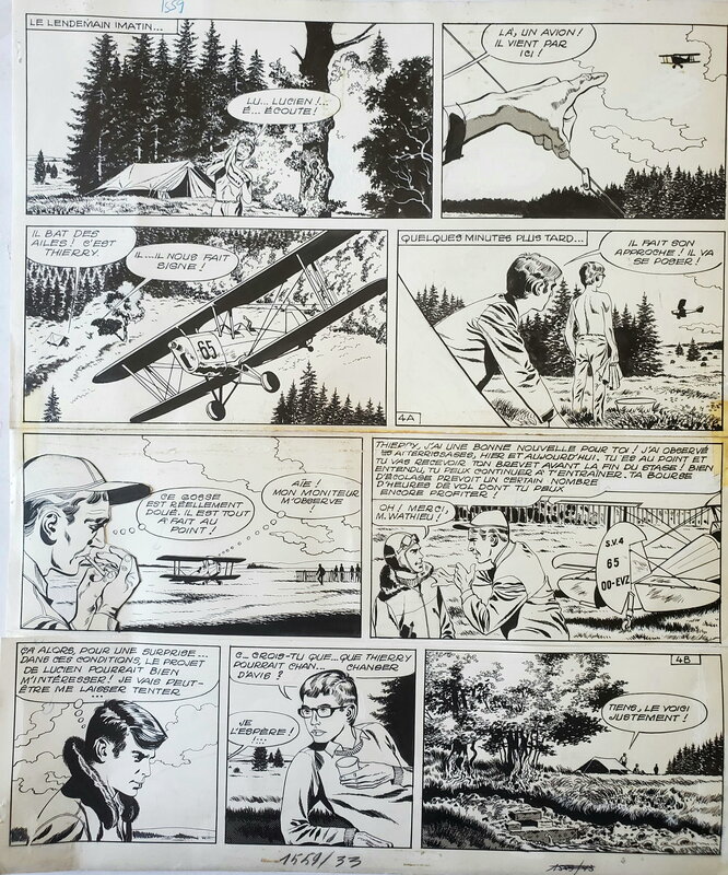 Arthur Piroton, Michel ET THIERRY  : LAFAYETTE NOUS VOICI - Planche originale