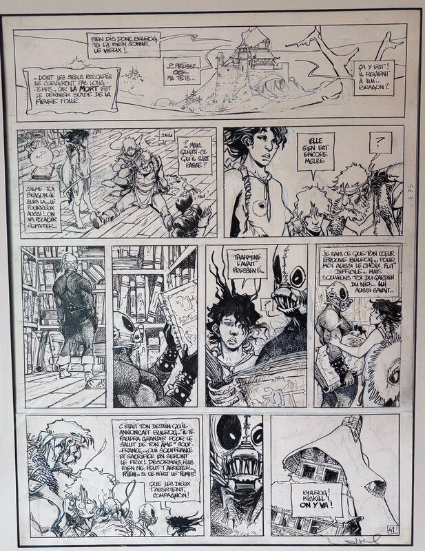 En vente - Planche originale de Loisel - La quête de l’oiseau du temps tome 4 - Planche originale