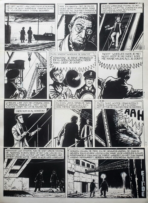 Gilbert Declercq, 4 strips originaux    ???? - Planche originale