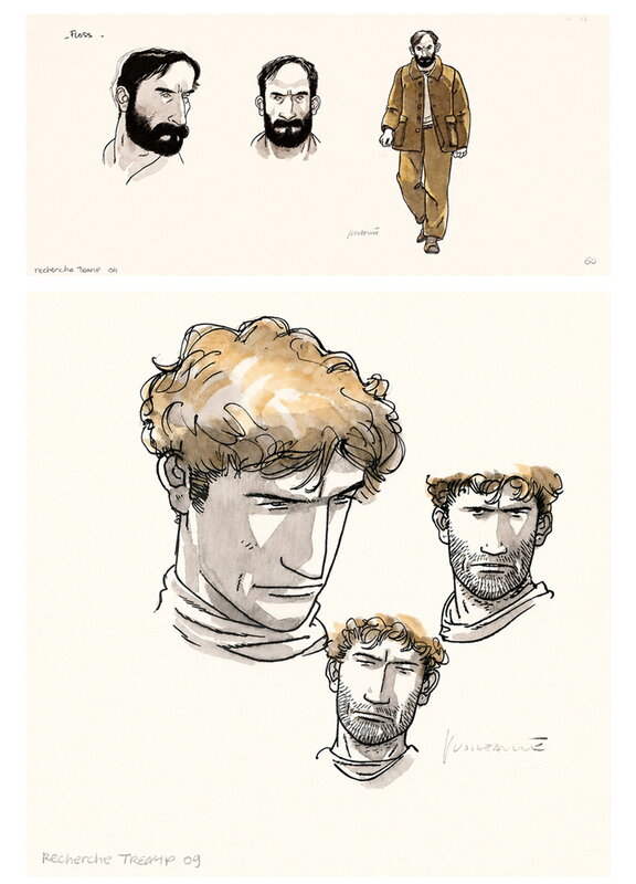 Patrick Jusseaume, Etudes de personnages de Tramp - Original Illustration