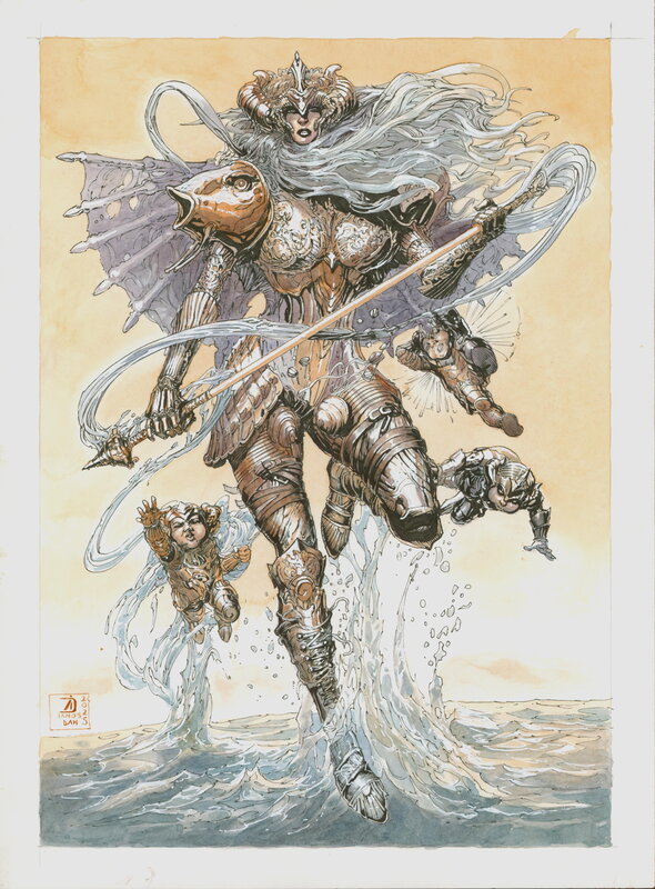 For sale - Nymphe Aquatique by Dan Ianos - Original Illustration