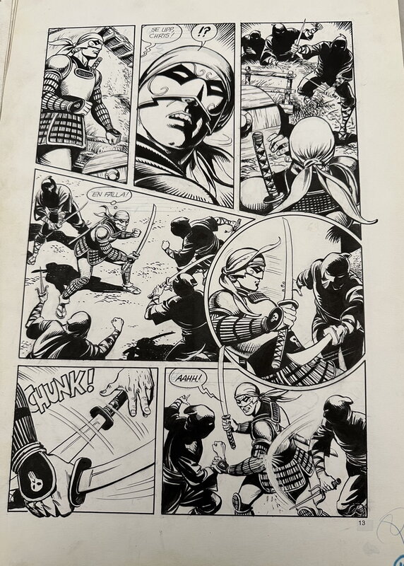 César Spadari, In Strange Land “ Fantomen “ - Planche originale