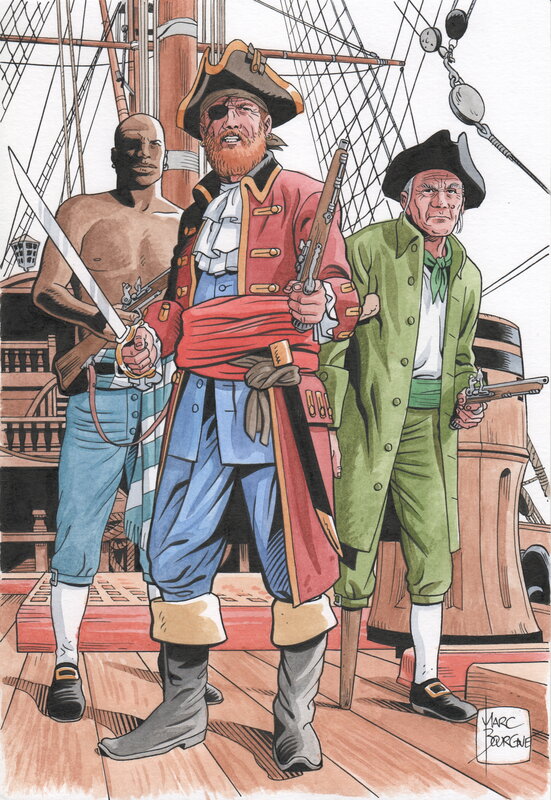 Barbe-Rouge par Marc Bourgne - Illustration originale