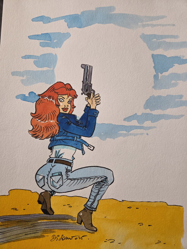 En vente - Illustration originale couleur aquarelle de Di sano - Illustration originale