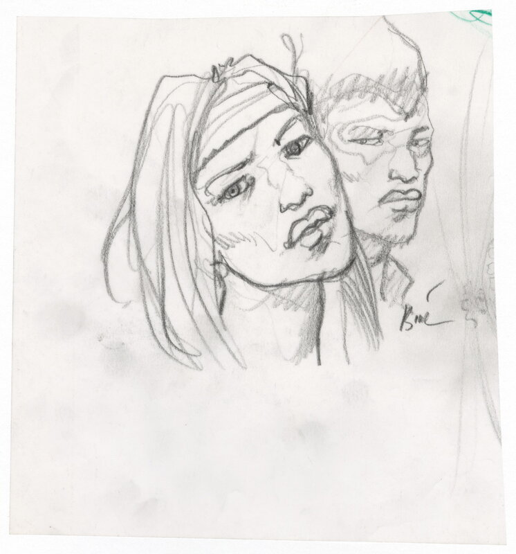 En vente - Enki BILAL – GRAPHITE IN PROGRESS 3 – Dessin original 110 - Illustration originale