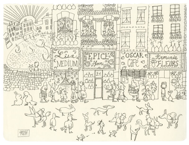 En vente - Gabrielle PIQUET – De l’air – Illustration originale REF 04 - Illustration originale