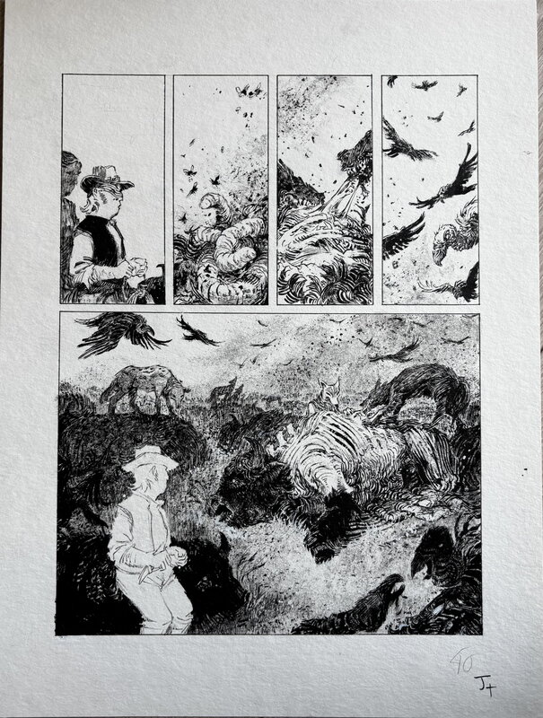 Jolan THOMAS - Le procès des affamés - Planche originale