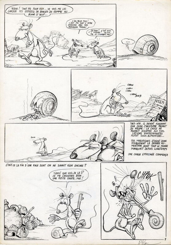 En vente - Ptiluc – Pacush Blues T3 – planche 5 - Planche originale
